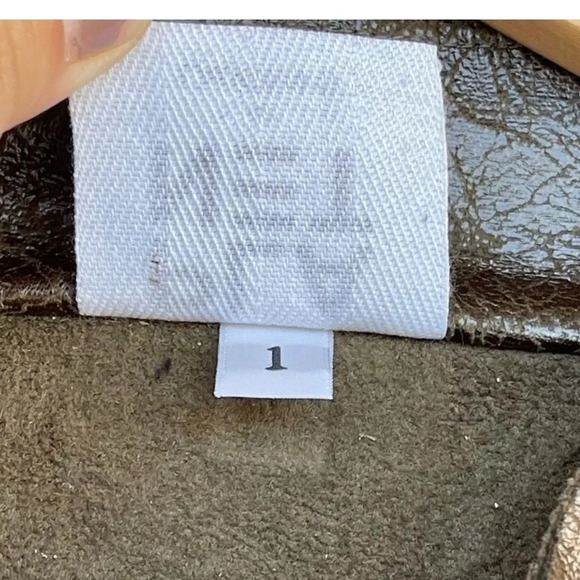 PLANET By LAUREN G VEGAN LEATHER CUT OUT METALLIC JACKET LARGE /1 - Picture 15 of 16